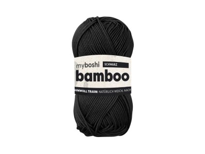 20 Černá klubko Myboshi Příze Bamboo Schwarz WB296