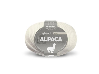 01. Bílá klubko Myboshi příze Alpaca Weiss