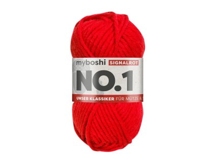 13. Signální červená klubko Myboshi příze No.1 Signalrot 2