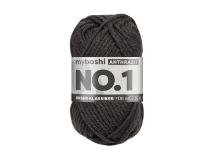 Antracit klubko Myboshi příze No.1 Anthracit 2