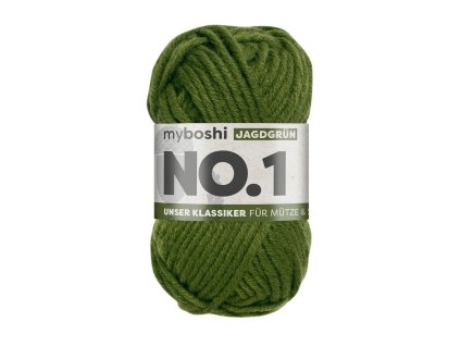 Myslivecká zelená klubko Myboshi příze No.1 Jagdgrün 2