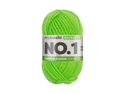 Neonová zelená klubko Myboshi příze No.1 Neongrün 2