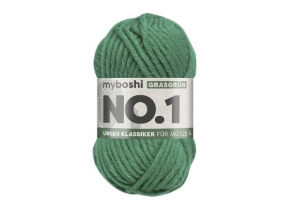 Trávová zelená klubko Myboshi příze No.1 Grassgrün 2