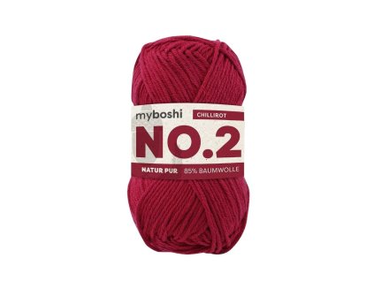 09 Chilli červená klubko Myboshi příze No.2 Chillirot W2340