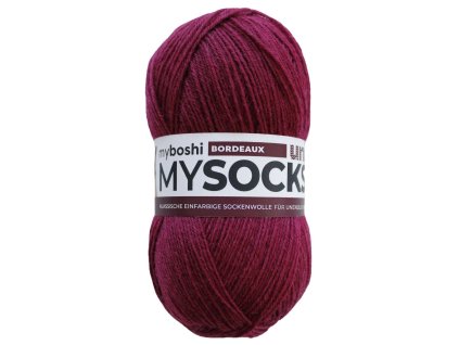 02. Bordová klubko Myboshi příze Mysocks Bordeaux