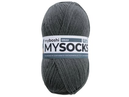 05. Šedá klubko Myboshi příze Mysocks Grau