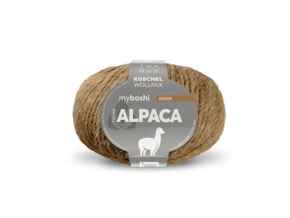 02. Okrová klubko Myboshi příze Alpaca Ocker