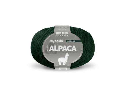 07. Smaragdová klubko Myboshi příze Alpaca Smaragd