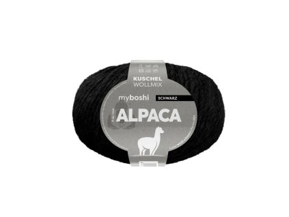 09. Černá klubko Myboshi příze Alpaca Schwarz