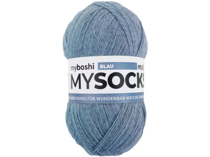 Modrá klubko Myboshi příze Mysocks merino Blau