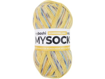 Slunečnice klubko Myboshi příze Mysocks merino Sonnenblume