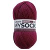 02. Bordová klubko Myboshi příze Mysocks Bordeaux