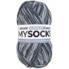 Stříbrný list klubko Myboshi příze Mysocks merino Silberblatt