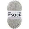 Světle šedá klubko Myboshi příze Mysocks merino Hellgrau