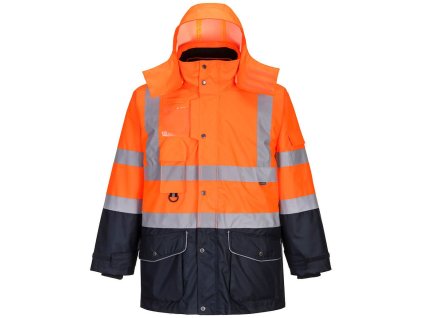 S426 - Bunda Hi-Vis 7-in-1 Contrast Traffic, oranžová
