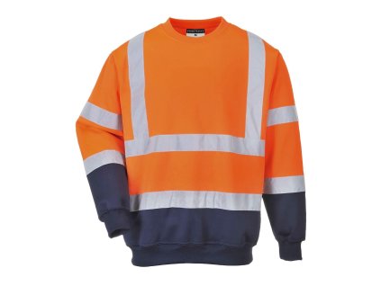 B306 - HiVis dvoubarevná mikina, oranžová