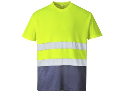 S173 - Bavlněné triko Two Tone, žluté