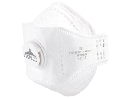 Respirátor PORTWEST FFP2 skládací s ventilkem P391WHR