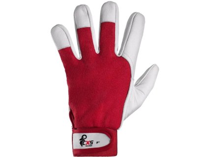 Kombinované rukavice TECHNIK DORO, červeno-bílé, vel. 10    0002-X2