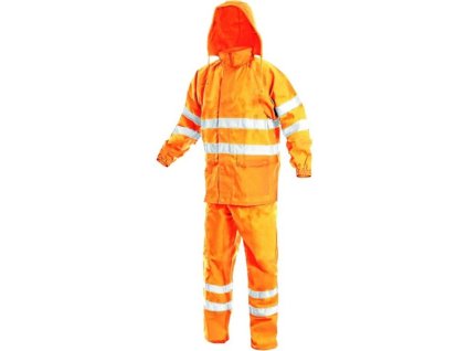 Komplet do deště reflexní YORK, oranžový