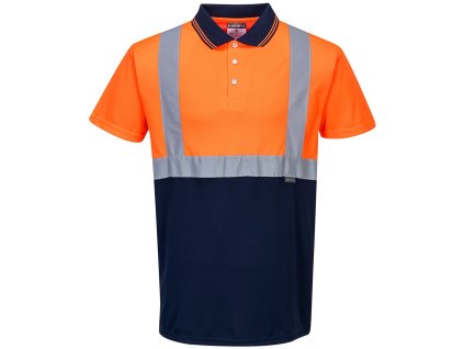 S479 - Dvoubarevná polokošile, oranžová