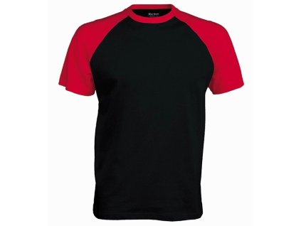 Pánské tričko BASE BALL, black-red
