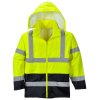 Bunda proti dešti Hi-Vis Classic Contrast, žluto-modrá