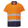 S174 - Triko bavlněné dvoubarevné Polo Comfort, oranžové