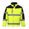 Bunda reflexní softshellová, žlutá