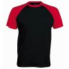 Pánské tričko BASE BALL, black-red