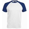 Pánské tričko BASE BALL, white-royal blue