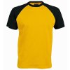 Pánské tričko BASE BALL K330, yellow black