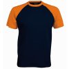 Pánské tričko BASE BALL K330, navy-orange