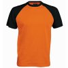 Pánské tričko BASE BALL K330, orange-black