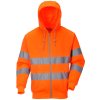 B305 - HiVis mikina se zipem a kapucí