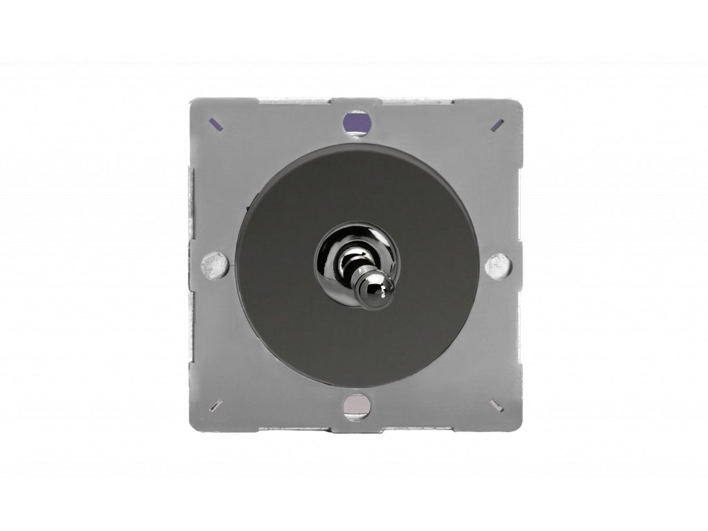 Designový vypínač Páčkový vypínač TOGGLE - 1-modulový schodišťový (č.6); jednosměrný (č.1) 10A 1-pólový MODULÁRNÍ - černé (lesklé) iridium / černé (lesklé) iridium, Z1EGT1I Intermediate removebg preview