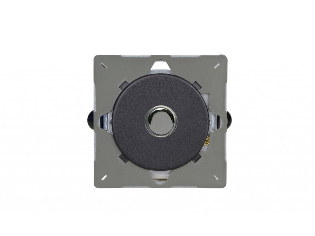 Tlačítkový spínač IMPULSE - 1-modulový schodišťový (č.6); jednosměrný (č.1) 6A 1-pólový MODULÁRNÍ - matně černá / černé (lesklé) iridium, EGP1Y.MB removebg preview