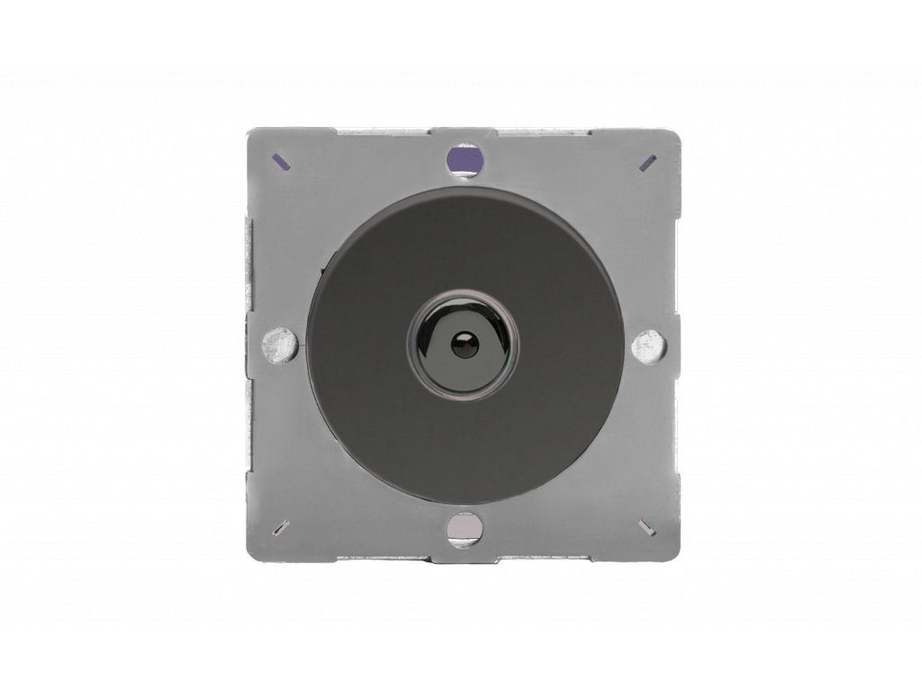 Designový vypínač Tlačítkový vypínač IMPULSE - 1-modulový jednosměrný (č.1) 0-100 W (max 10 LEDs) 1.3A 1-pólový LED s dálkovým MODULÁRNÍ - černé (lesklé) iridium / černé (lesklé) iridium, Z1EGIJ1I