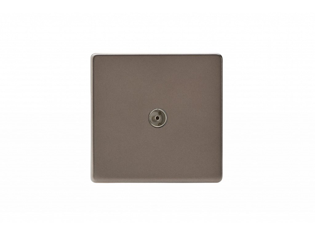 Designová zásuvka Mutimediální zásuvka MEDIA SOCKET - 1-modulový TV/Radio BEZŠROUBKOVÉ - cínová, XDR8S