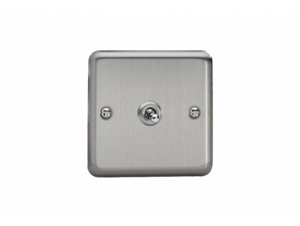 Designový vypínaè Páèkový vypínaè TOGGLE - 1-modulový schodiový (è.6); jednosmìrný (è.1) 10A 1-pólový KLASICKÉ - matnì chromová / chromová páèka, XST1