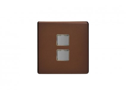 Rámeček EuroData (Keystone) MEDIA SOCKET VariGrid modul - 1-modulový - Bezšroubkový - moka, keystone plate XEMD2S screwless mocha