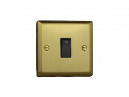 Designový vypínaè Kolébkový vypínaè ROCKER - 1-modulový 20A 2-pólový KLASICKÉ - kartáèovaná mosaz / èerná kolébka, XY20NB.BB