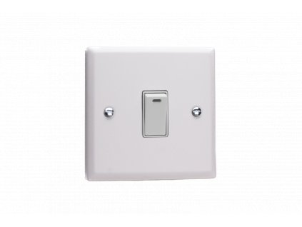 Designový vypínaè Kolébkový vypínaè ROCKER - 1-modulový 20A 2-pólový KLASICKÉ - køída bílá / bílá, XY20NW.CW