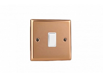 Designový vypínaè Kolébkový vypínaè ROCKER - 1-modulový 20A 2-pólový KLASICKÉ - letìná mìï / bílá kolébka, XY1W.CU