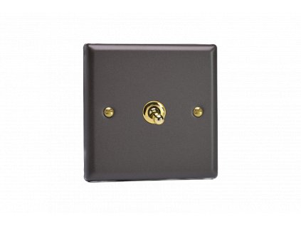 Designový vypínaè Páèkový vypínaè TOGGLE - 1-modulový køíový (è.7) 10A 1-pólový KLASICKÉ - bøidlice / mosaz, XYT1V.SL