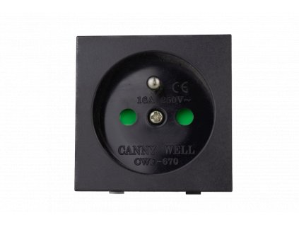 Designová zásuvka Síťová zásuvka MAINS SOCKET - 1-modulový 16A česká PIN MODULÁRNÍ, Síťová zásuvka MAINS SOCKET - 1-modulový 16A česká PIN MODULÁRNÍ