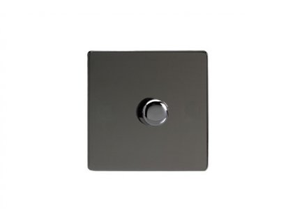 Luxusní stmívaè Rotaèní stmívaè DIMMER - 1-modulový - BEZROUBKOVÉ - Èerné (lesklé) Iridium, HDI1S