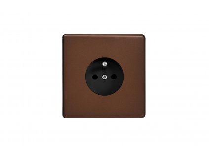 Síťová zásuvka MAINS SOCKET - Bezšroubkový - 1-modulový - moka