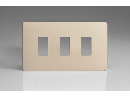 3-modulový PowerGrid rámeèek Kit - Satén, XDNPGY3S