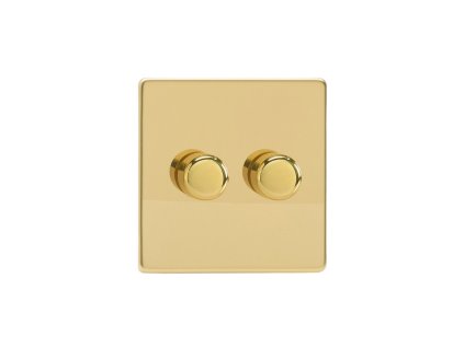 dimmer HDV2S screwless polished brass